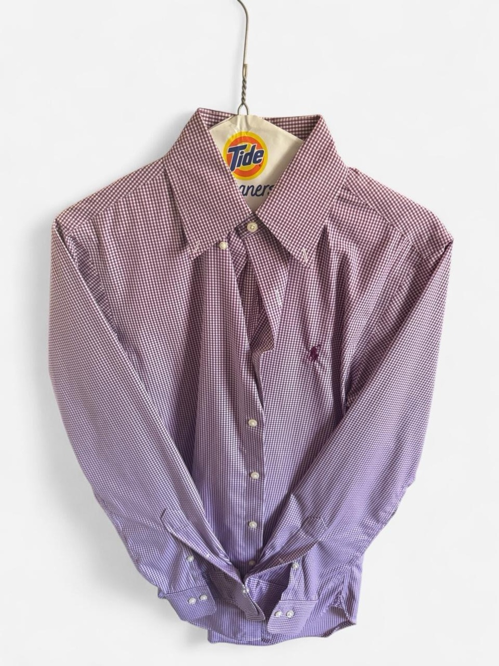Ralph Lauren Purple Micro-Check Button-Down Shirt
